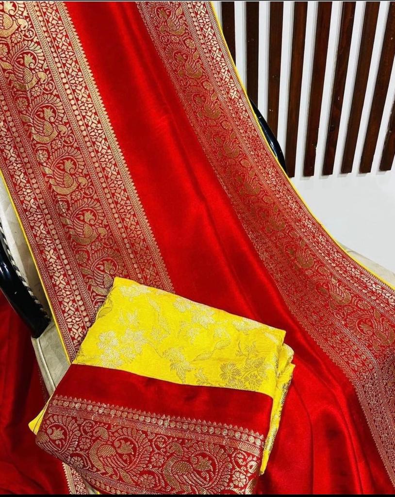 Product Image - Elegant Designer Banarasi Dola Silk Saree for Weddings & Festivals