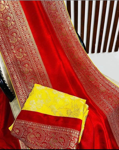 Product Image - Elegant Designer Banarasi Dola Silk Saree for Weddings & Festivals