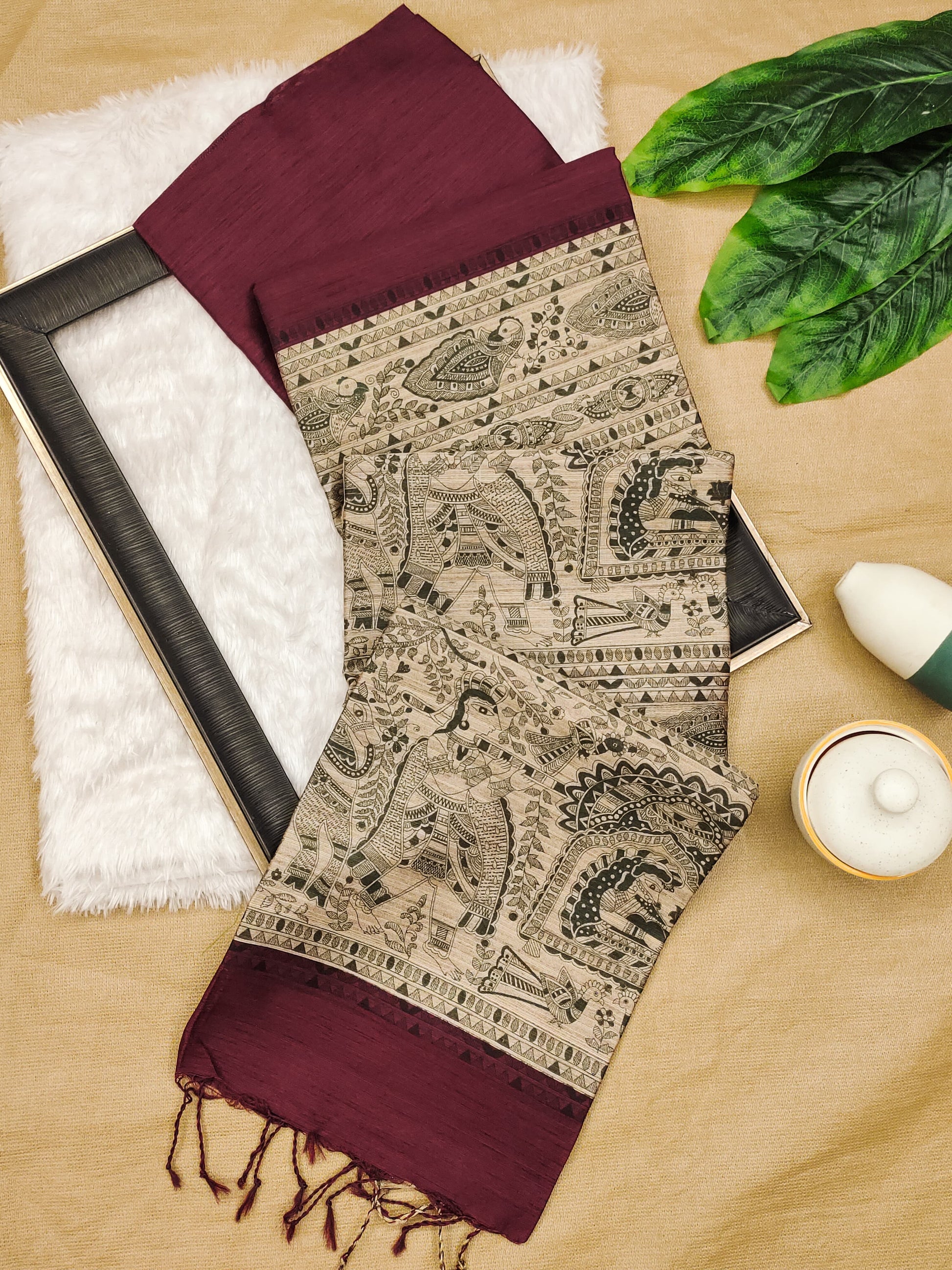 Product Image - Designer Saree in Soft Khadi Raw Silk