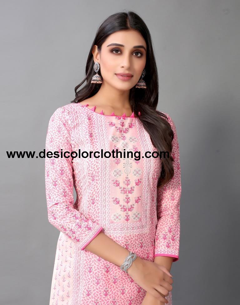 Printed Cotton Unstitched Salwar Suit Material