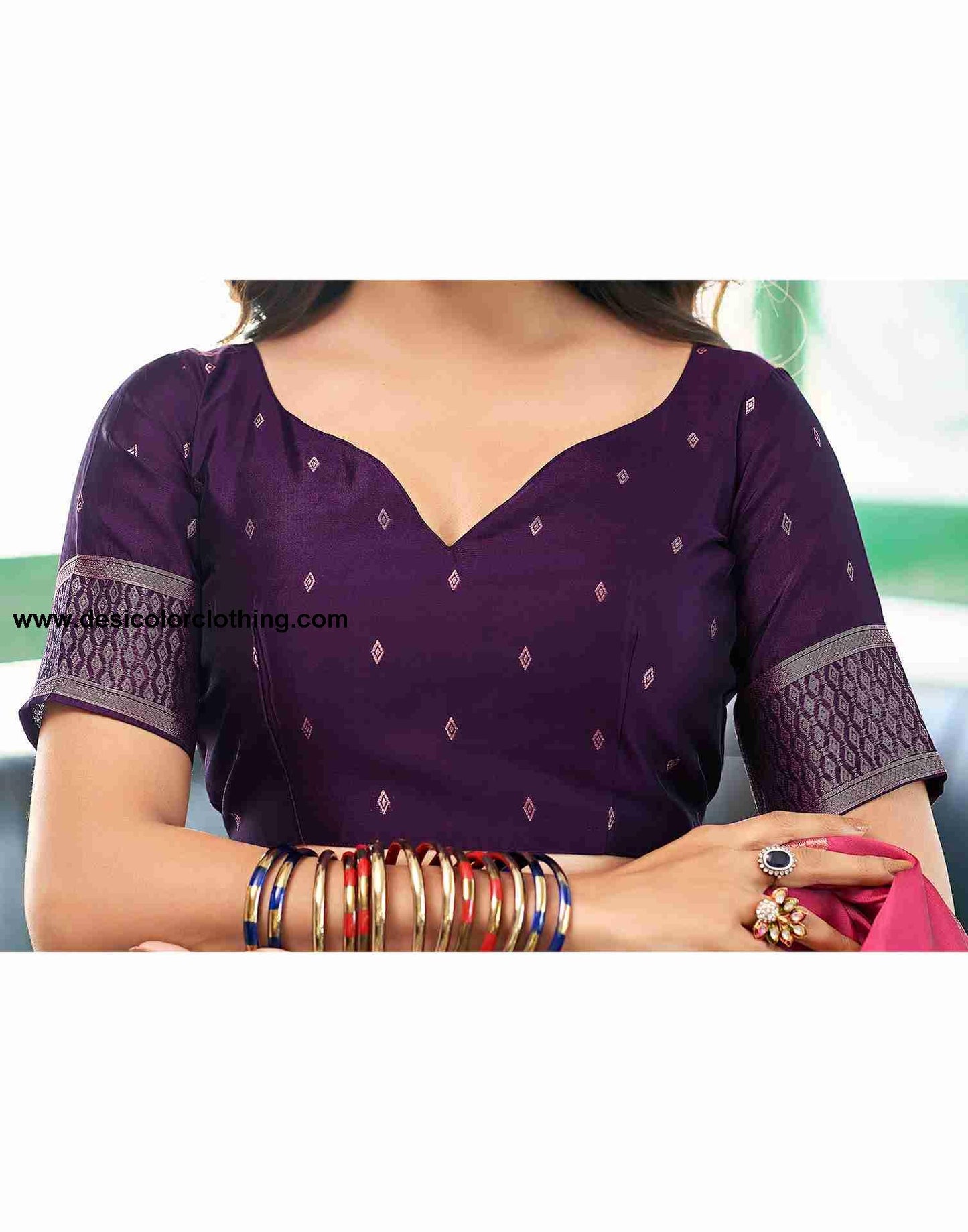 Pink Silk Woven Saree