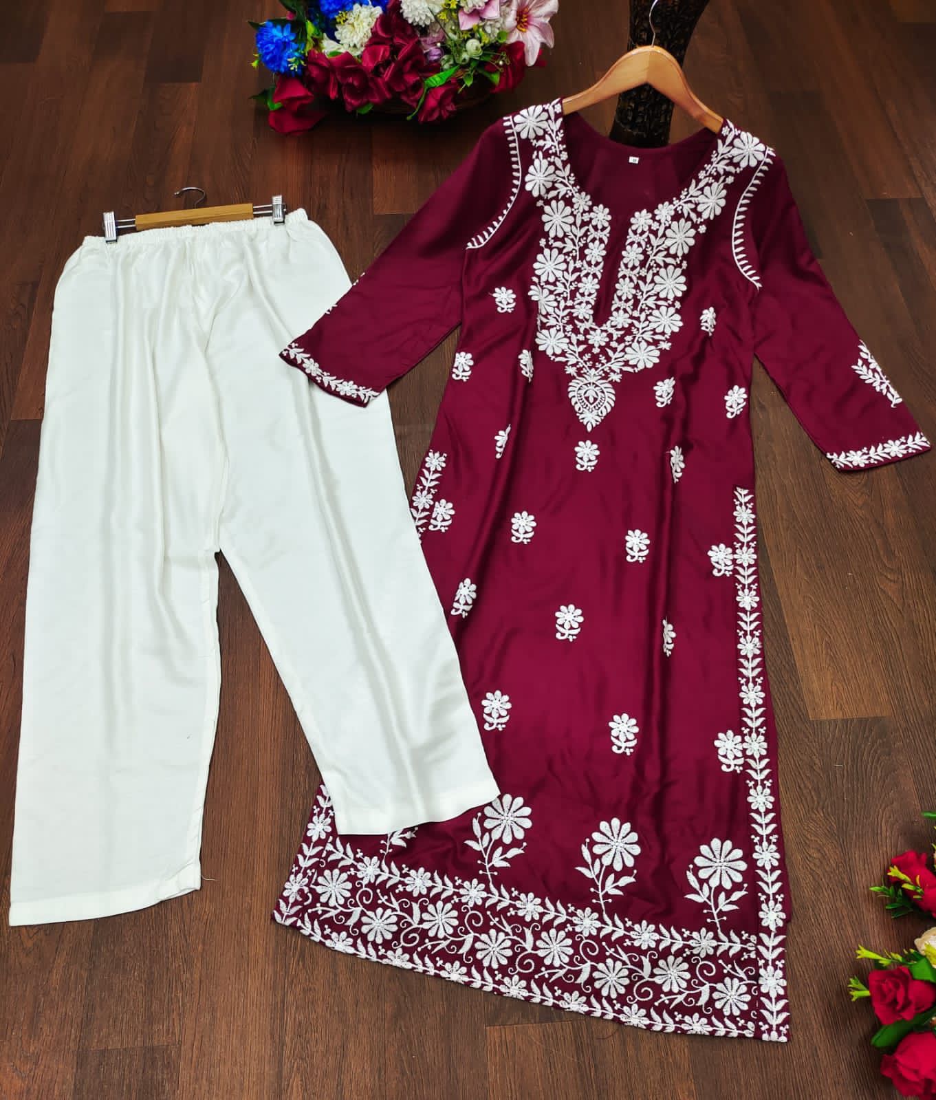 Product Image - Designer Kurti with Embroidery - MF 575