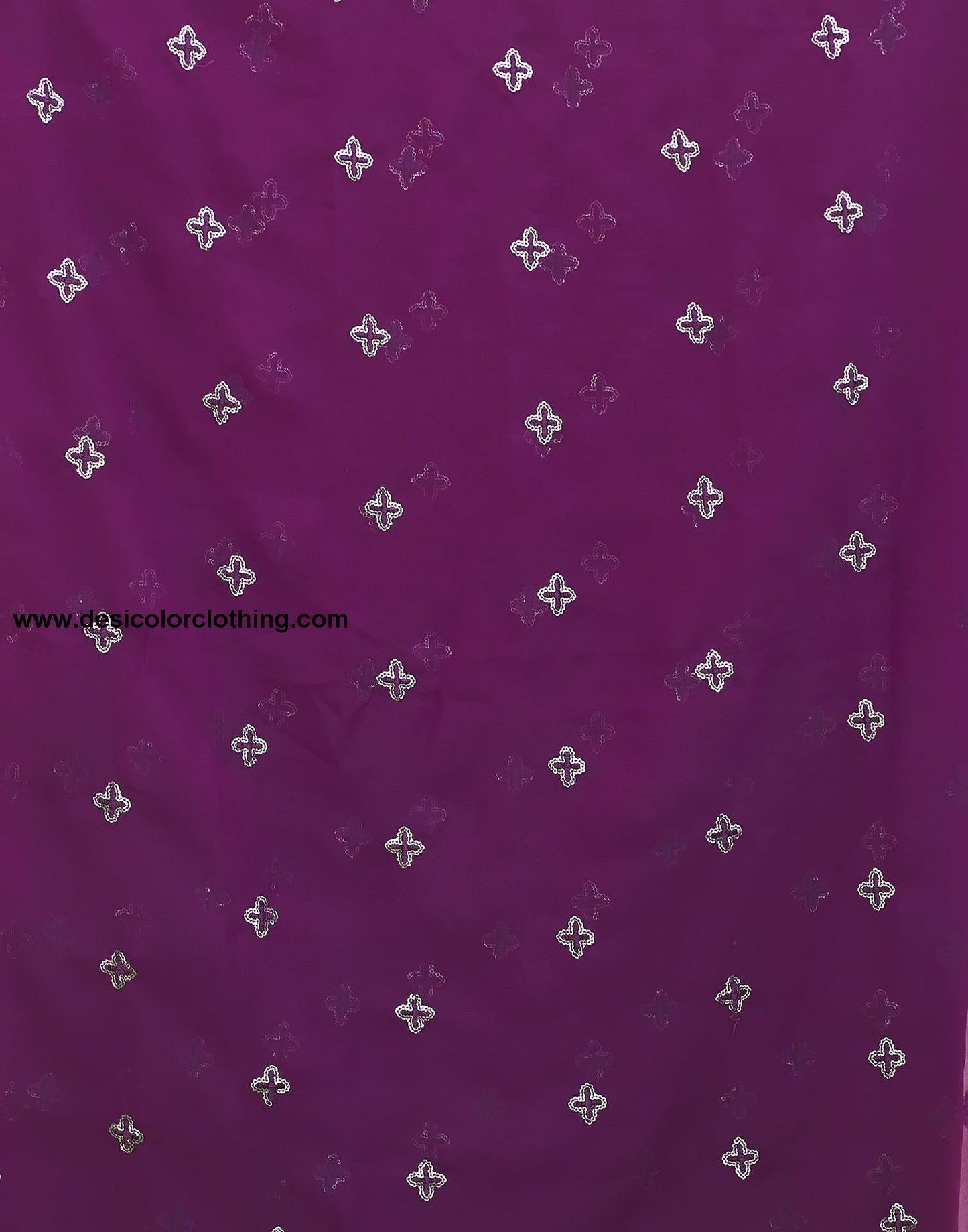 Dark Purple Georgette Sequence Embroidery Saree