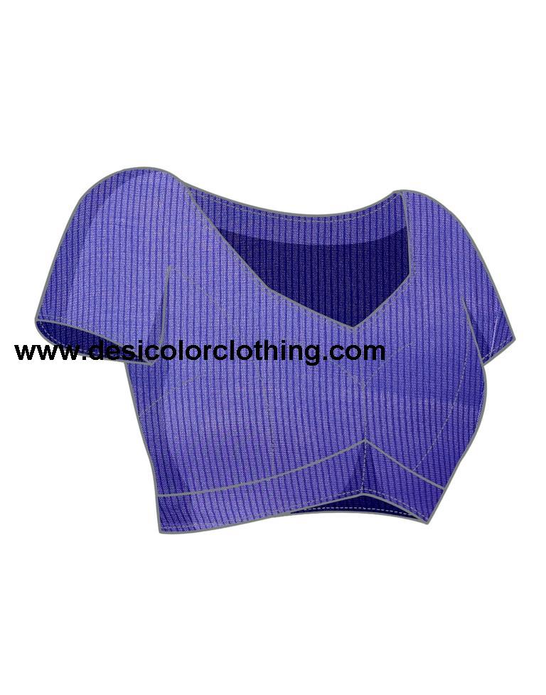 Violet Georgette Printed Saree