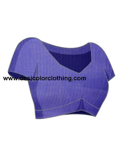 Violet Georgette Printed Saree