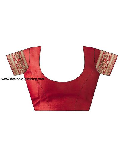 Red Jacquard Silk Saree