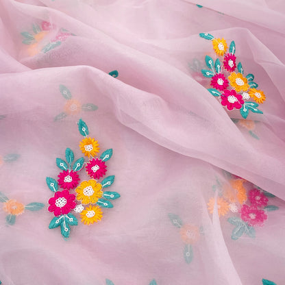 Product Image - Elegant Seqwance and Thread Work Soft Orgenza Saree