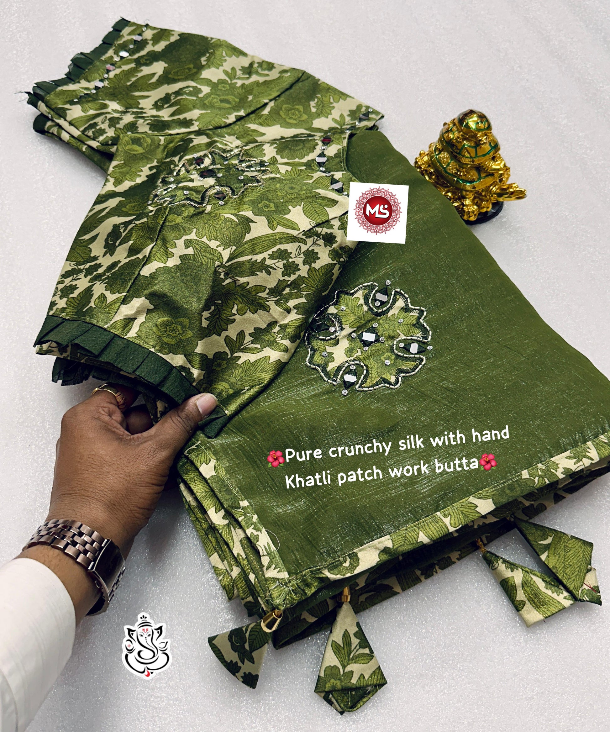 Product Image - MS Pure Crunchy Crush Saree - Ethnic Elegance