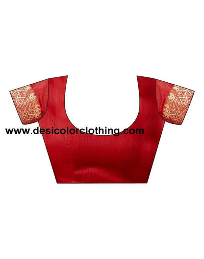 Red Renial Printed  Saree
