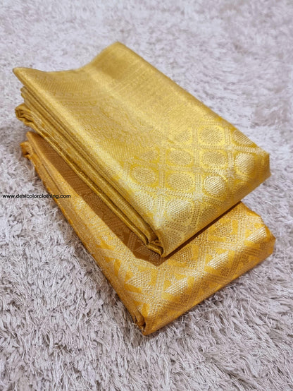 Kanchipuram 100% Pure Handwoven 1G Gold Tissue Bridal Silk Saree