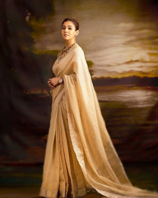 Product Image - Golden Tissue Silk Banarsi Handloom Saree