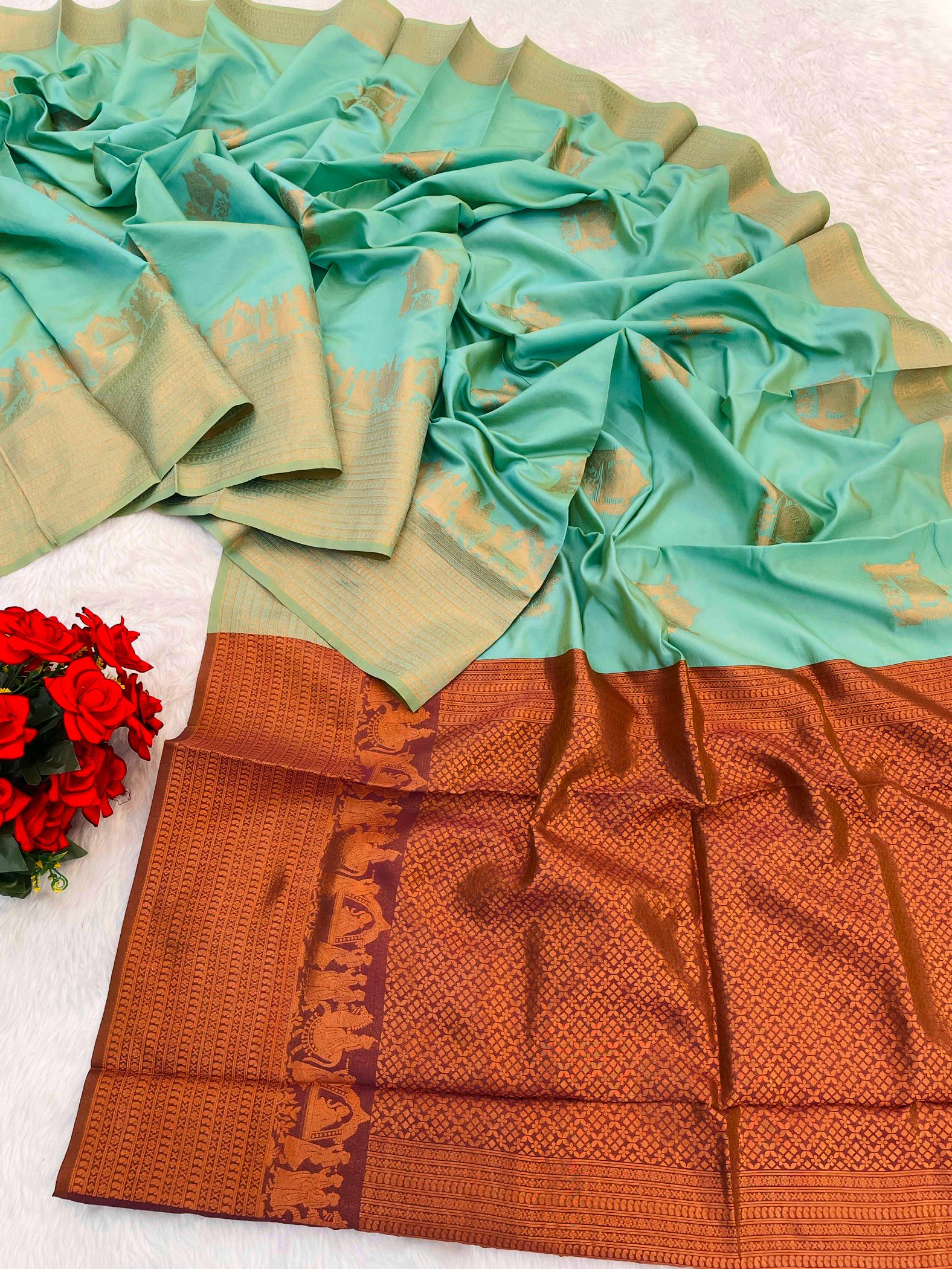 Product Image - Elegant Tissue Soft Silk Banarasi Saree - Ethnic Wear