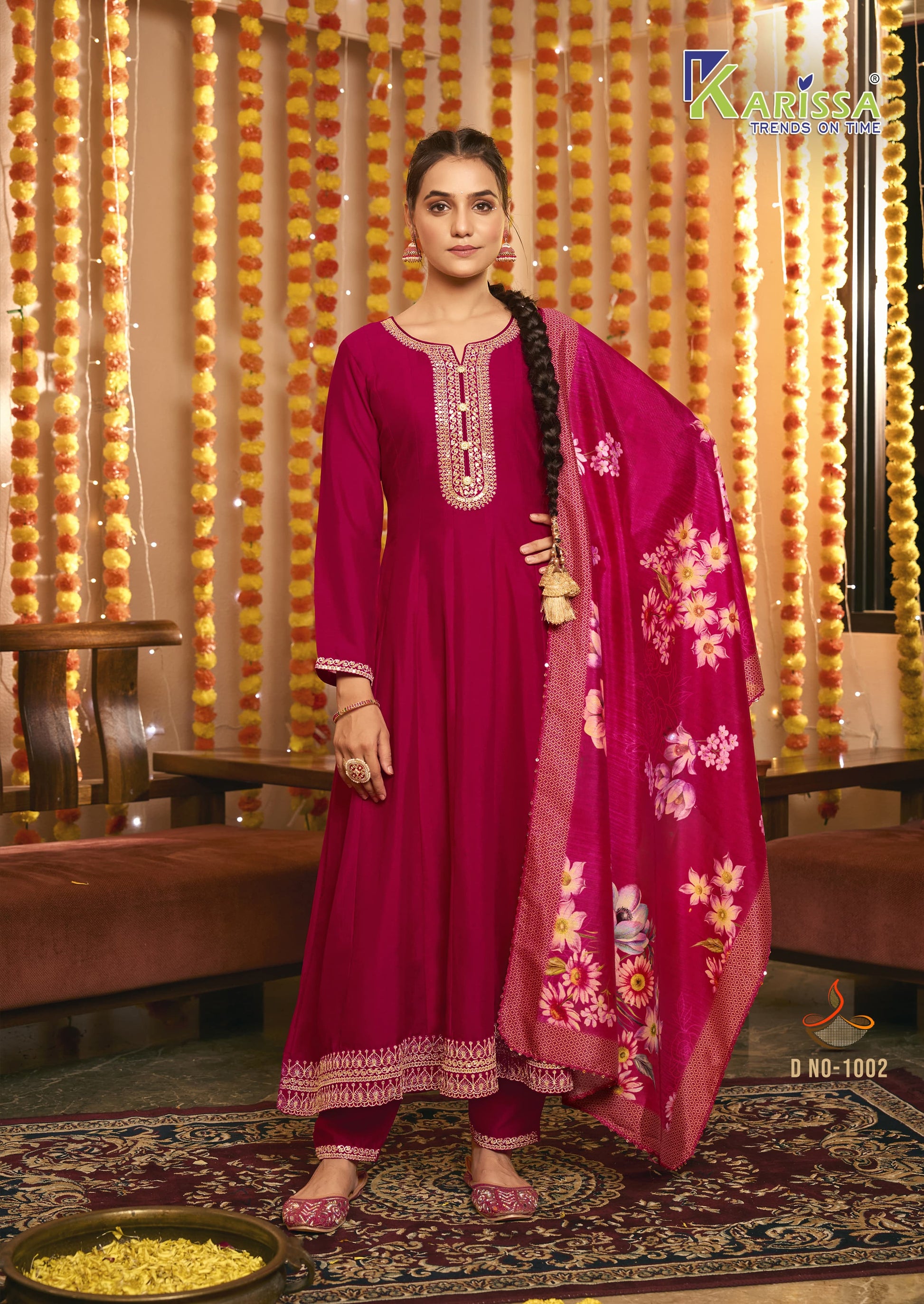 Product Image - Karissa Gehna Designer Saree - Premium Vichitra Silk Ethnic Wear