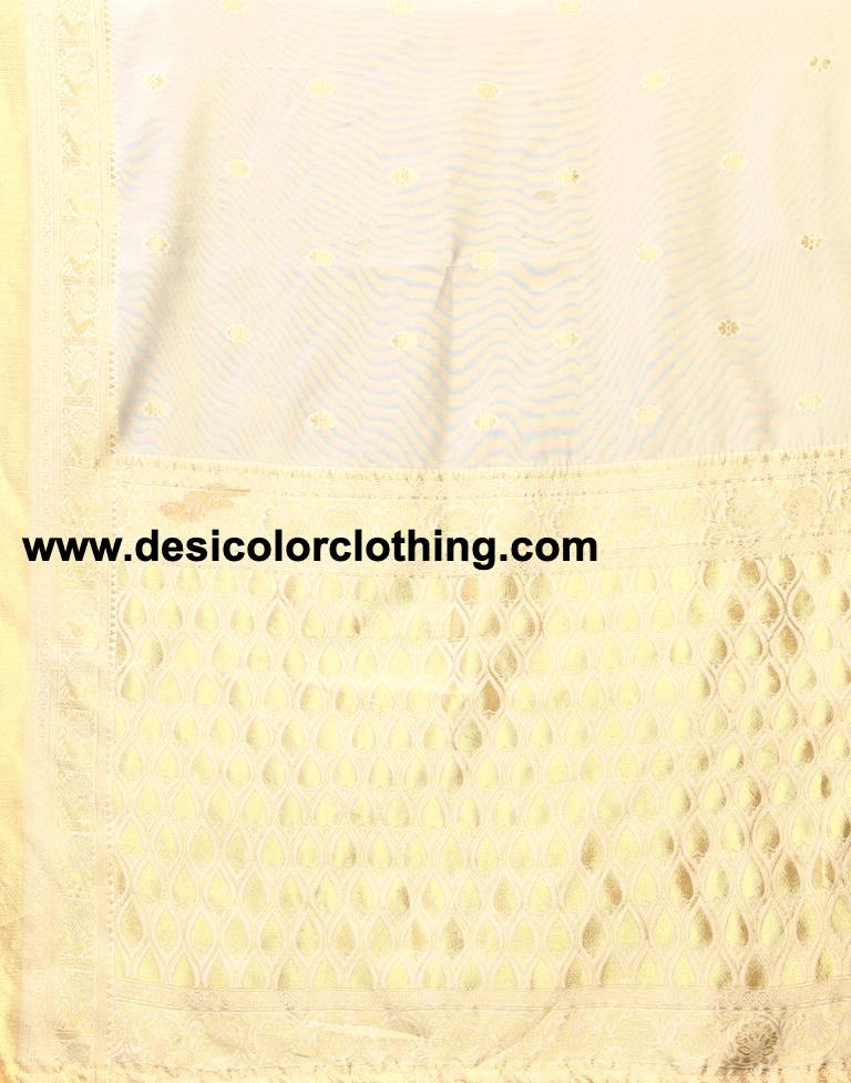 White Weaving Silk Saree