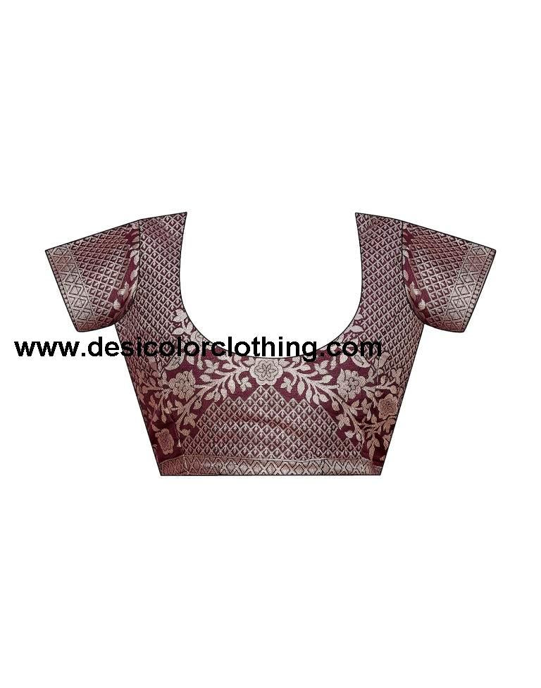 Pink Cotton Woven Saree