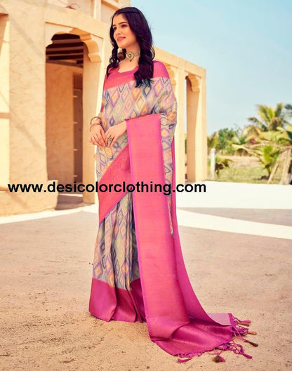 PinkWeaving Silk Printed Ready To Wear