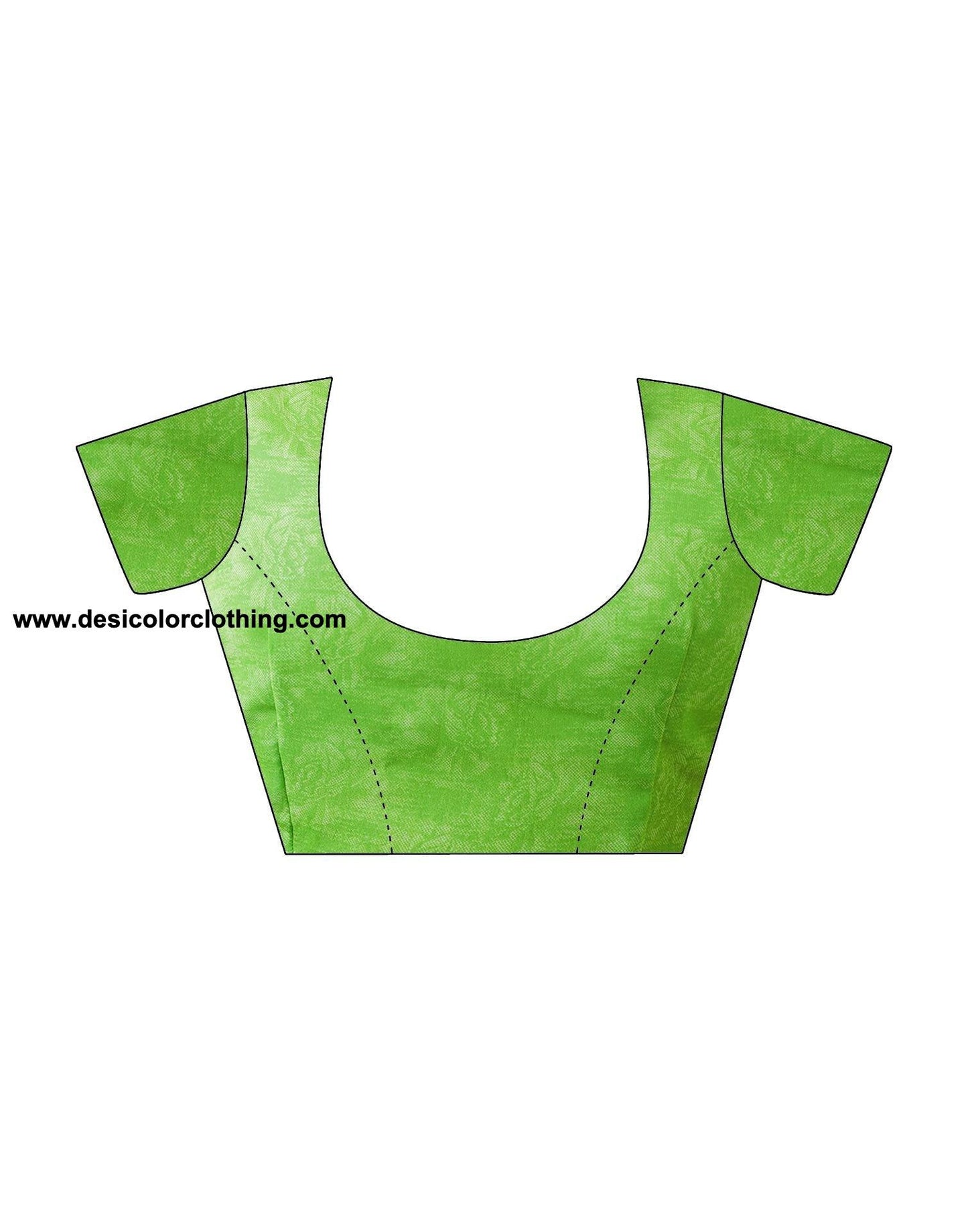 Parrot Green Printed Georgette Saree