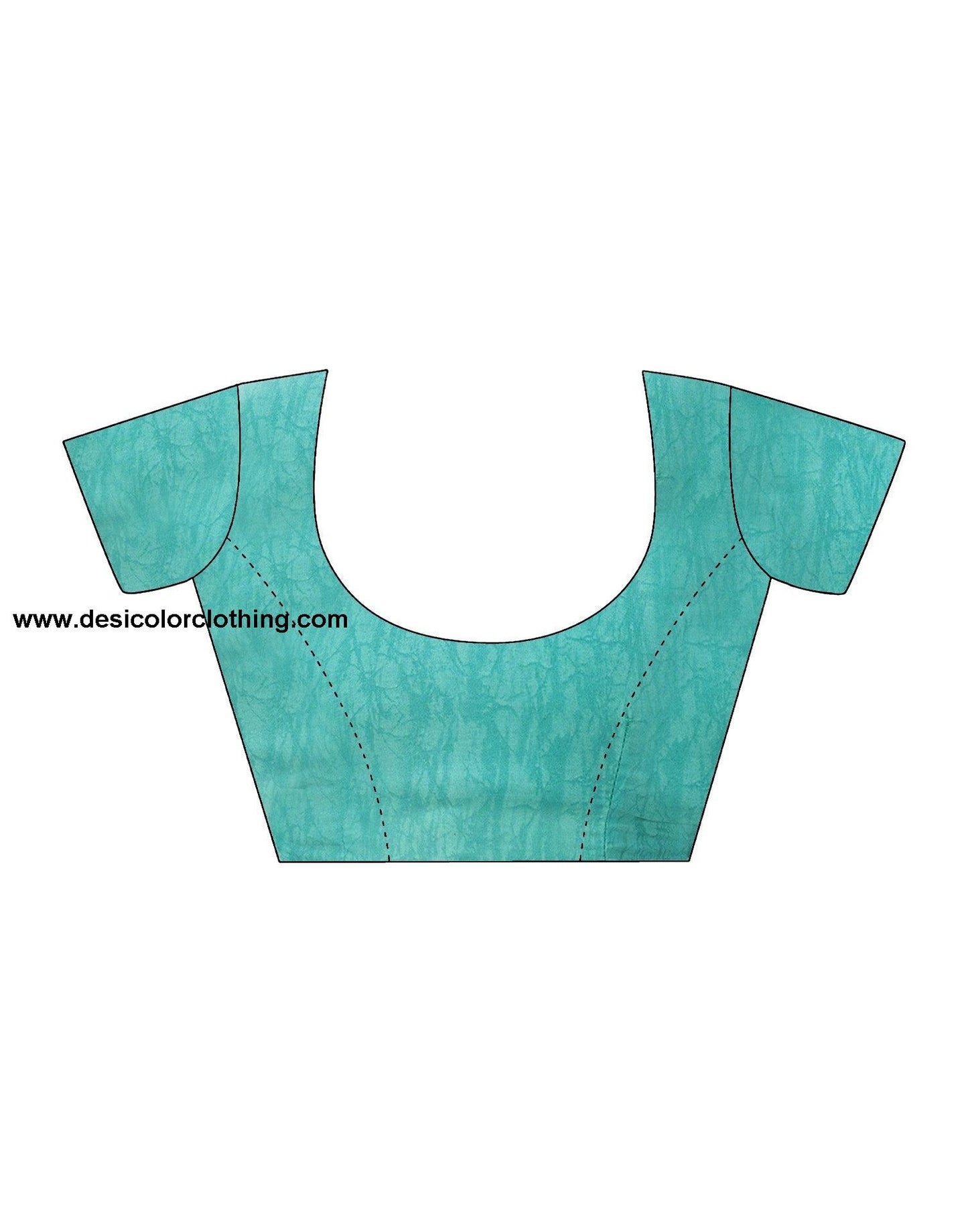 Turquoise Georgette Printed Saree