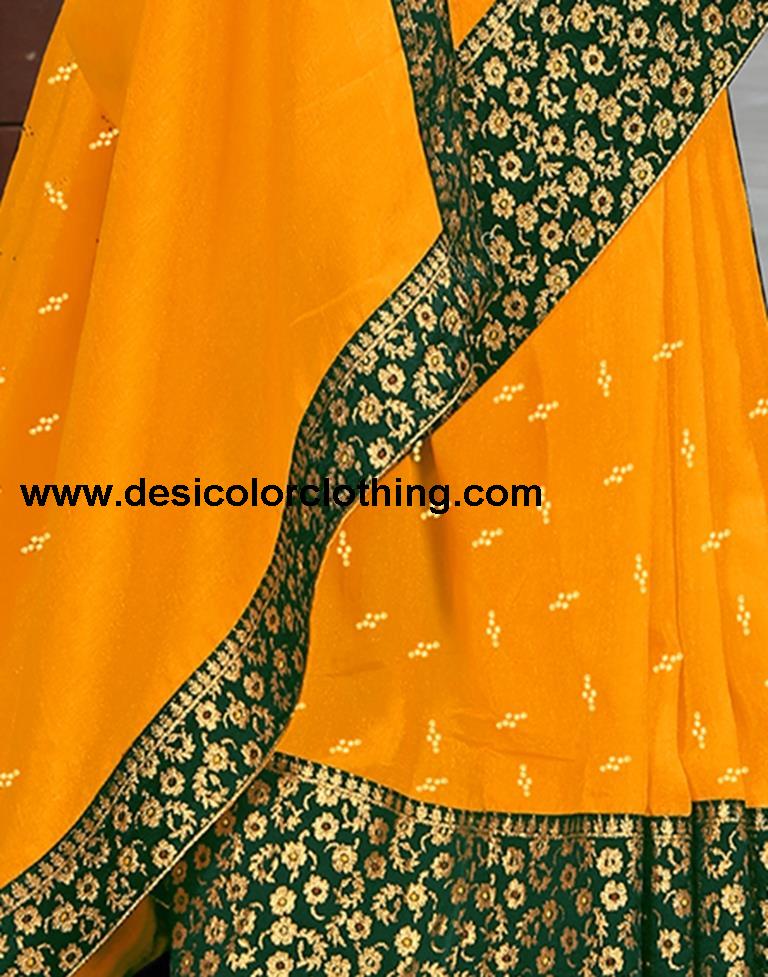 Turmeric Silk Plain Saree