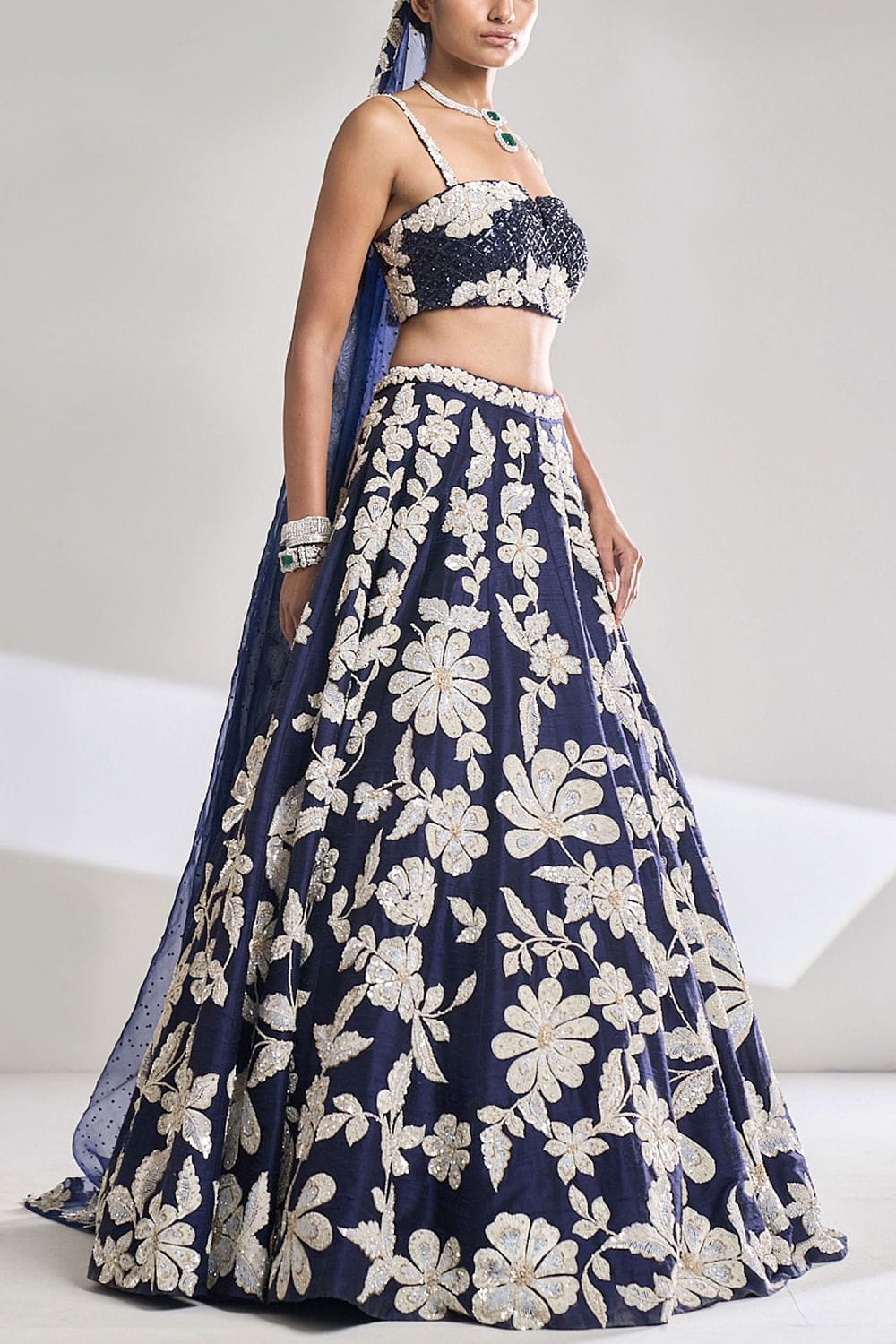 Product Image - Exquisite Designer Lehenga Collection - Premium Kasturi Silk Georgette Embroidery with Rainbow Sequins