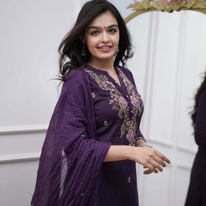 Product Image - Pure Cotton Embroidery Work Suit Set - New Launch