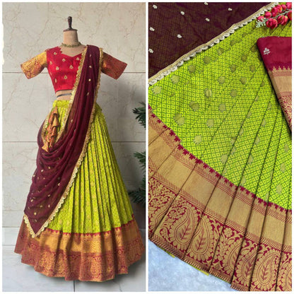 Product Image - Designer Kanjivaram Silk Lehenga Set