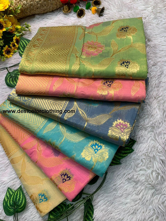Pavitra Bandhej Banarasi Weaving Minakari Silk Saree