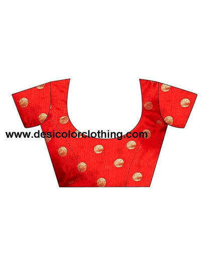 Red Silk Printed Saree