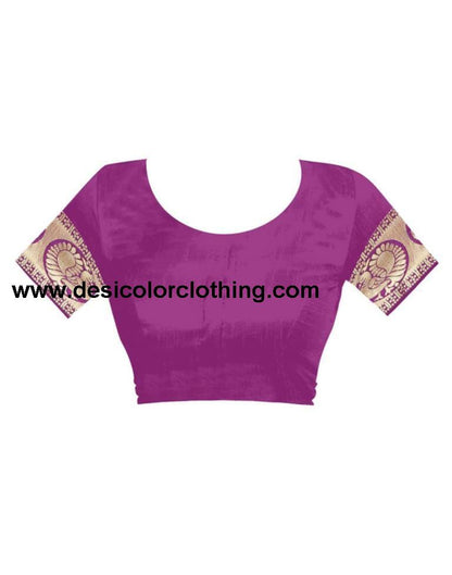 Wine Jacquard Banarasi Silk Saree
