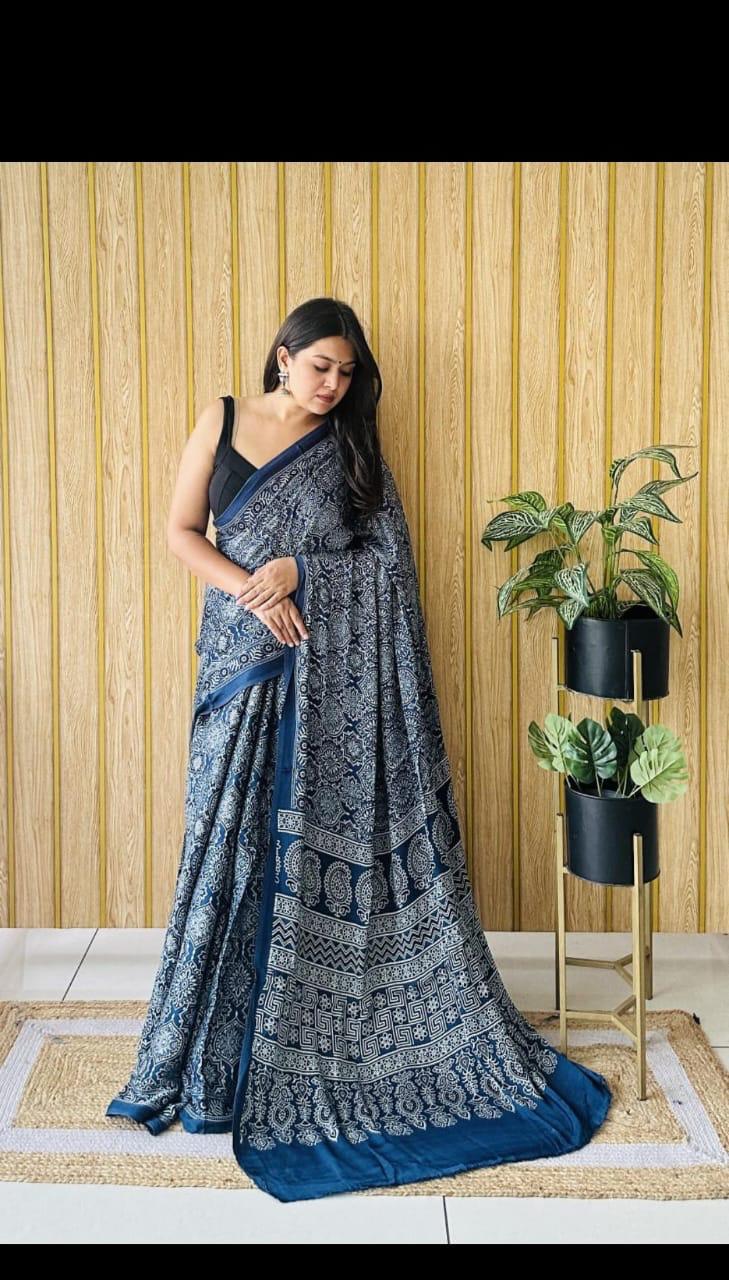 Product Image - Exquisite Semi Gajji Silk Saree with Bandhej Design