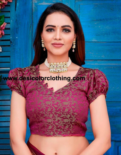 Pink Silk Woven Saree