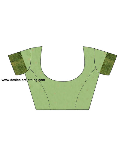 Pista Green Jacquard Silk Saree
