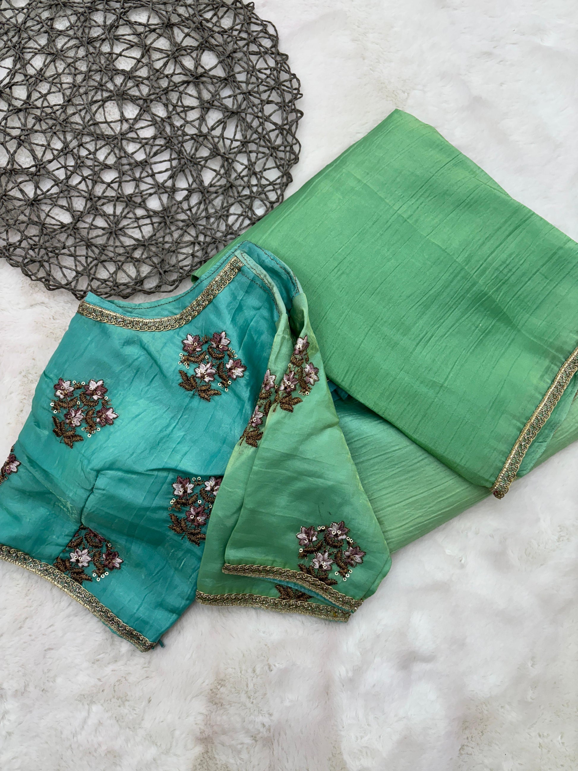Product Image - Magic Soft Designer Fendy Crush Silk Saree - Festive Ethnic Wear