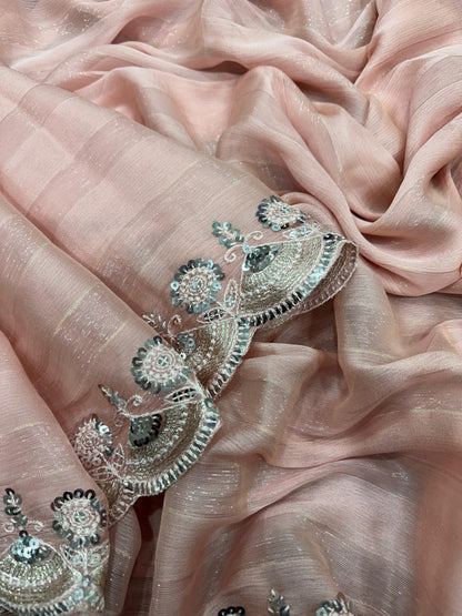 Product Image - Exquisite Sequance Work Designer Saree in Georgette Fabric | Festive Wear