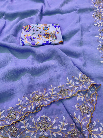 Product Image - Exquisite Designer Saree | Georgette Fabric | Festive & Wedding Wear