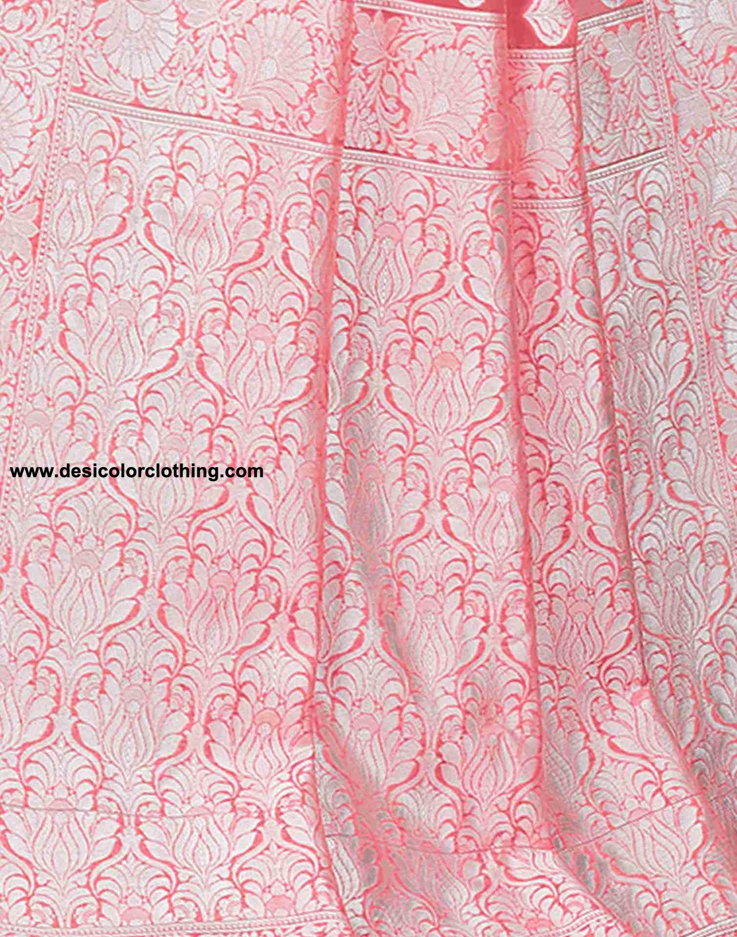 Pink Cotton Plain Saree