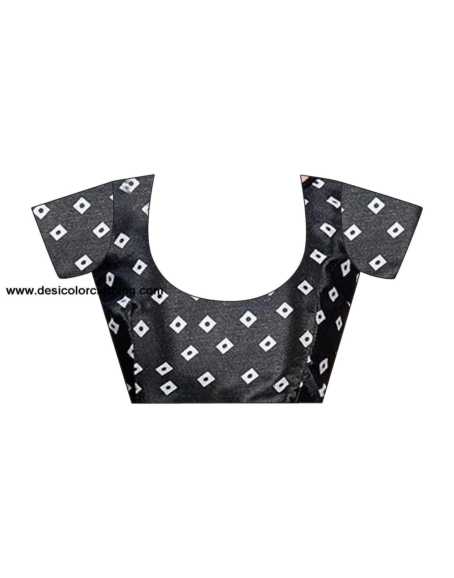 Black Printed Chiffon Saree