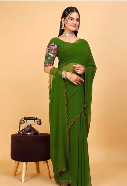 Product Image - Fancy georgette saree