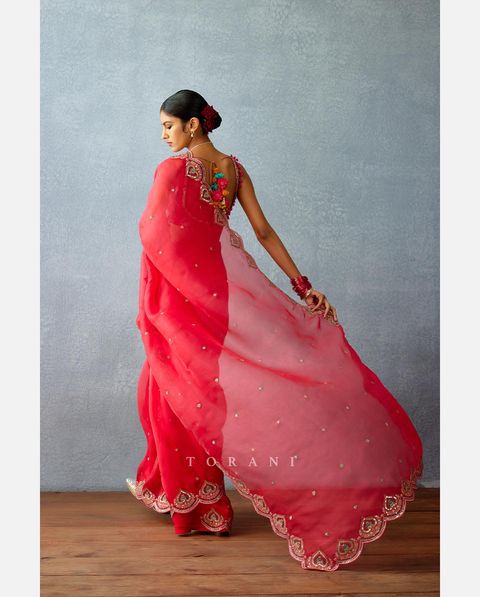 Product Image - Designer Rangoli Silk Saree with Fancy Thread & Sequence Work