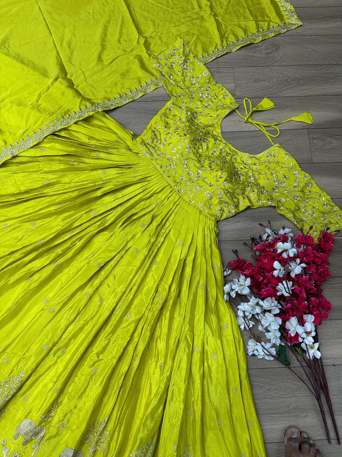 Product Image - Tapi Creation New Festival Gown - Chinon Embroidery Thread Work
