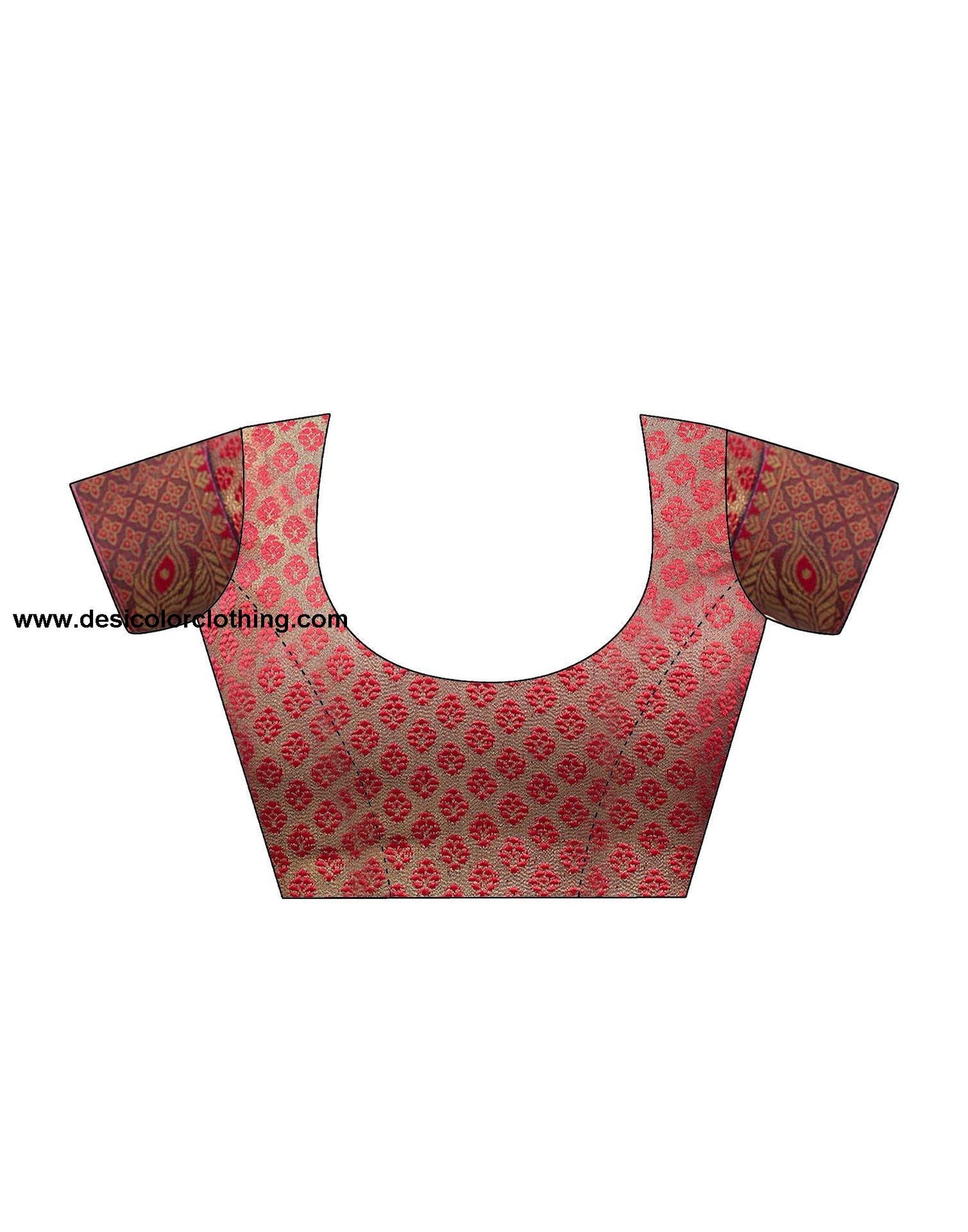 Red Bandhani Printed Saree