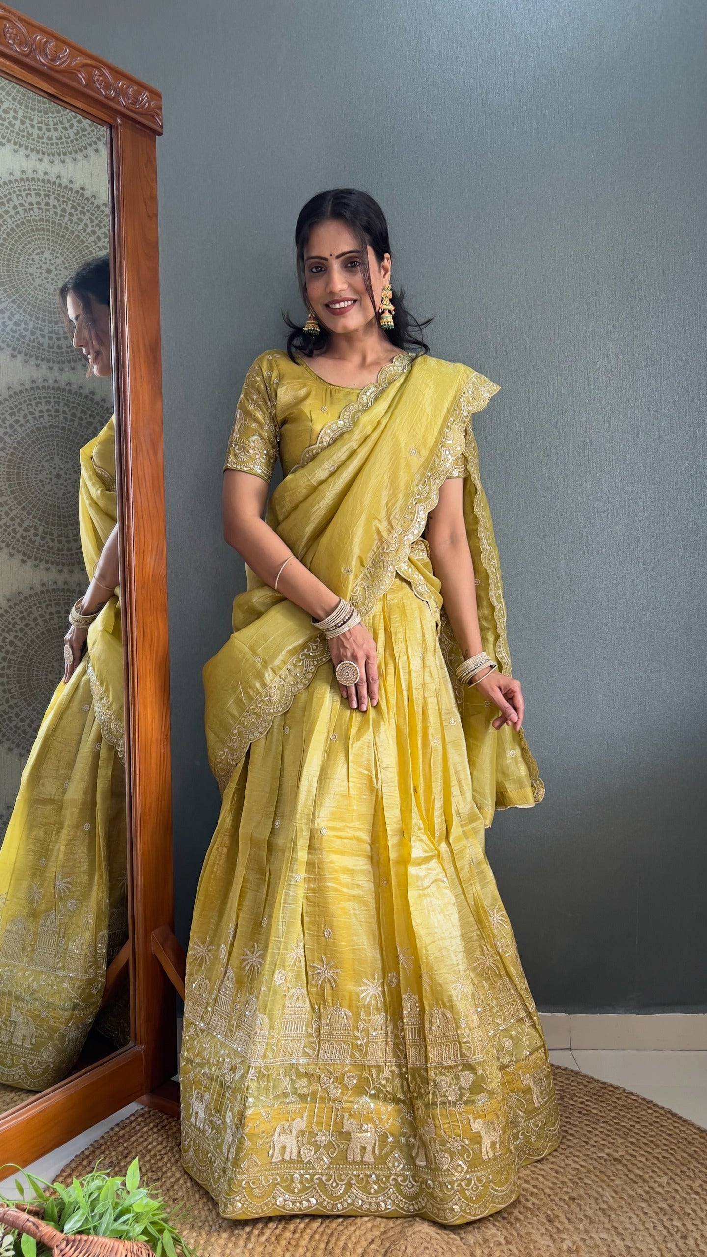 Product Image - Elegant Designer Lehenga Choli with Embroidered Dupatta