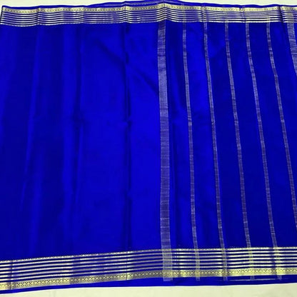 Product Image - Exquisite Semi-Mysore Silk Saree with Gold Border
