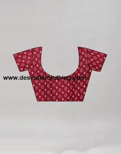 Vintage Maroon Printed Saree | 2041S573