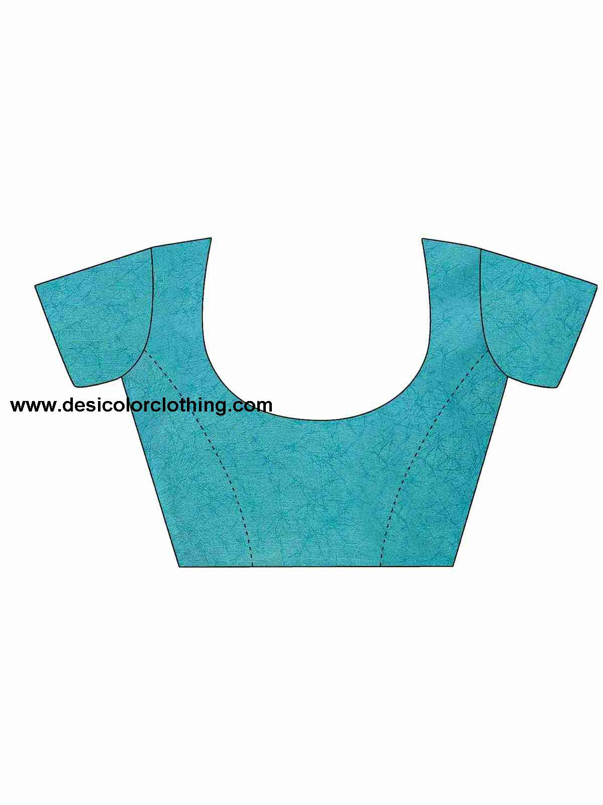 Blue Chiffon Printed Saree