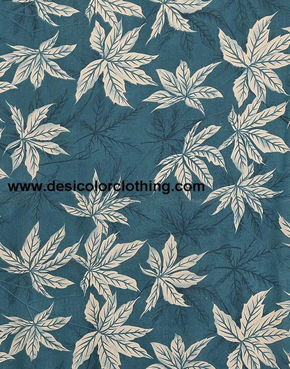 Teal Georgette Floral Printed Saree