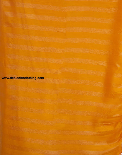 Turmeric Yellow Chiffon Zari Plain Saree