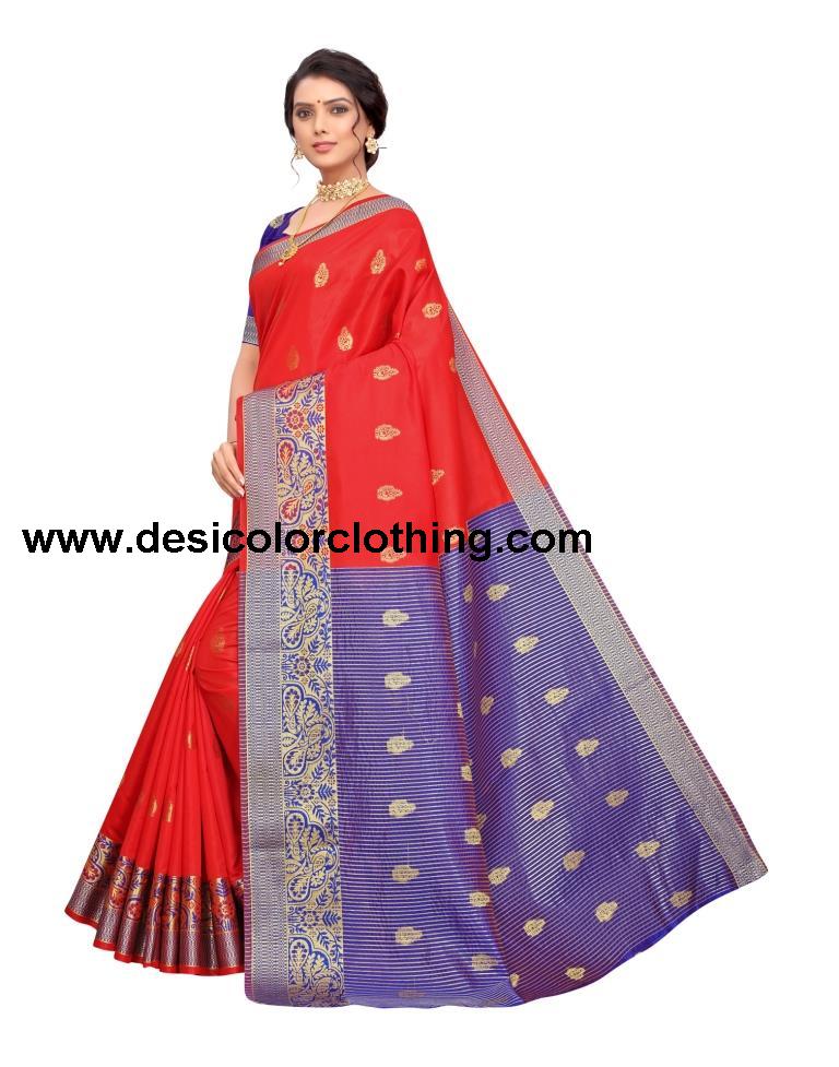 Red Banarasi Silk Saree