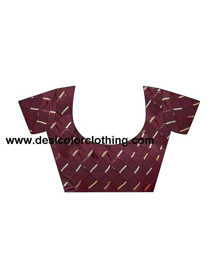 Wine Georgette Printed Saree