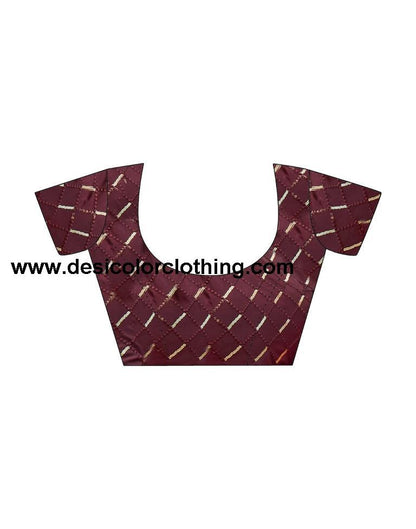 Wine Georgette Printed Saree